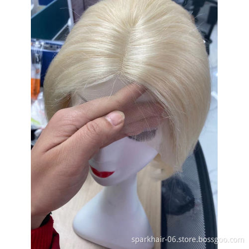 613 Bob Closure Wigs For Black Women Human Hair Virgin Cuticle Aligned Hair Blond Hd Lace Front Wig Straight 613 Full Lace Wigs